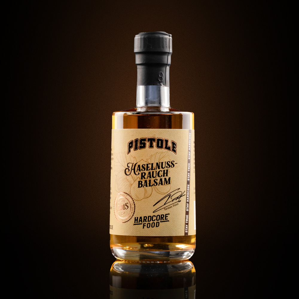 Pistole Hardcore-Food Balsamessig Haselnuss-Rauch Balsam