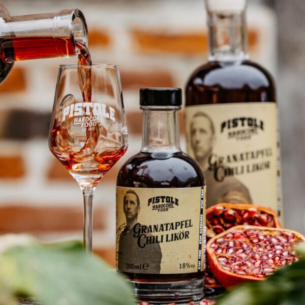 Pistole Hardcore-Food Granatapfel Chili Likör