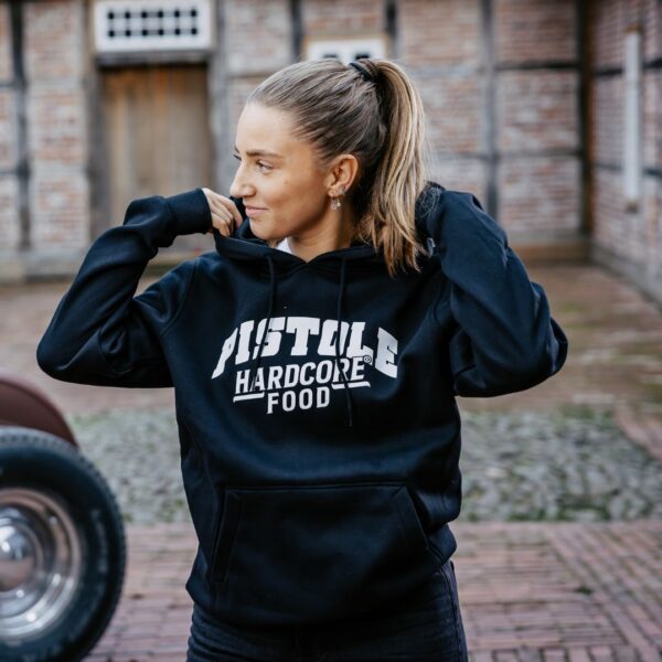 Vorderseite des Pistole Hardcore-Food Only Attitude Counts Hoodie