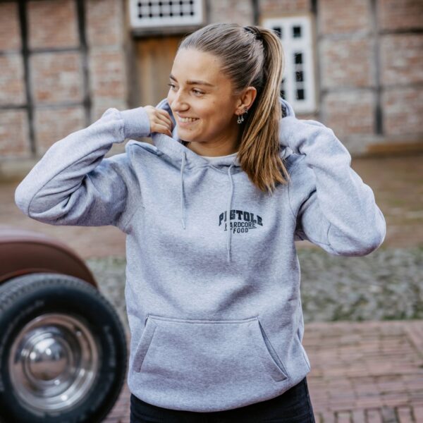 Vorderseite des Pistole Hardcore-Food Love & Peace Hoodie