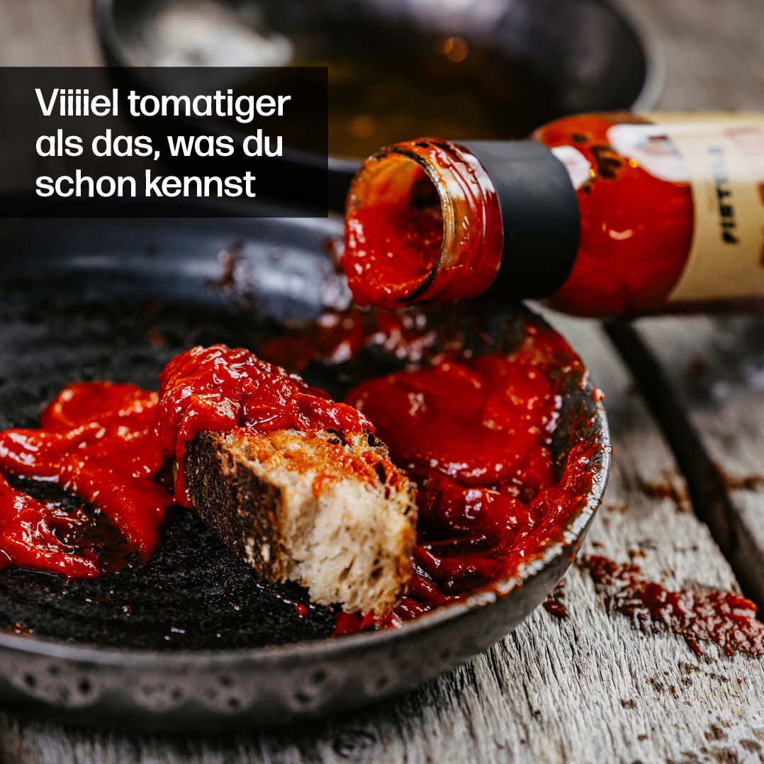 Pistole Hardcore-Food Blood for Blood Ketchup, viel tomatiger als alles, was du kennst.