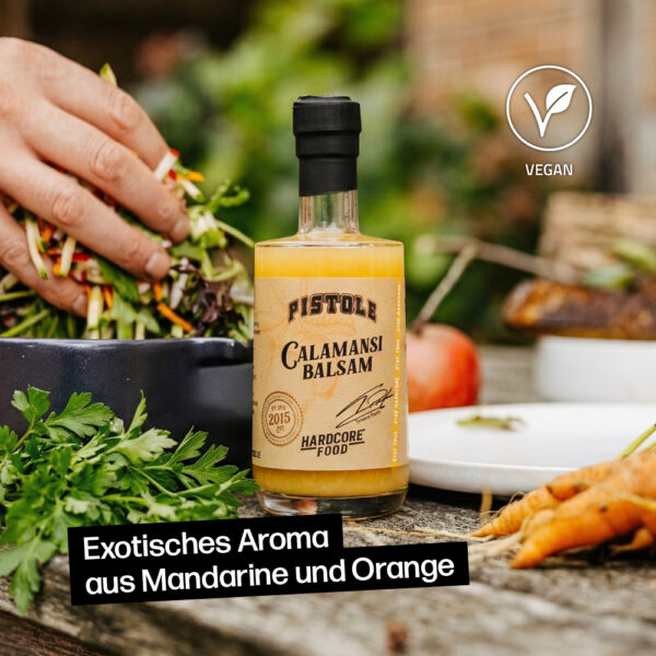 Calamansi Balsamessig mit exotischem Aroma aus Mandarine und Orange