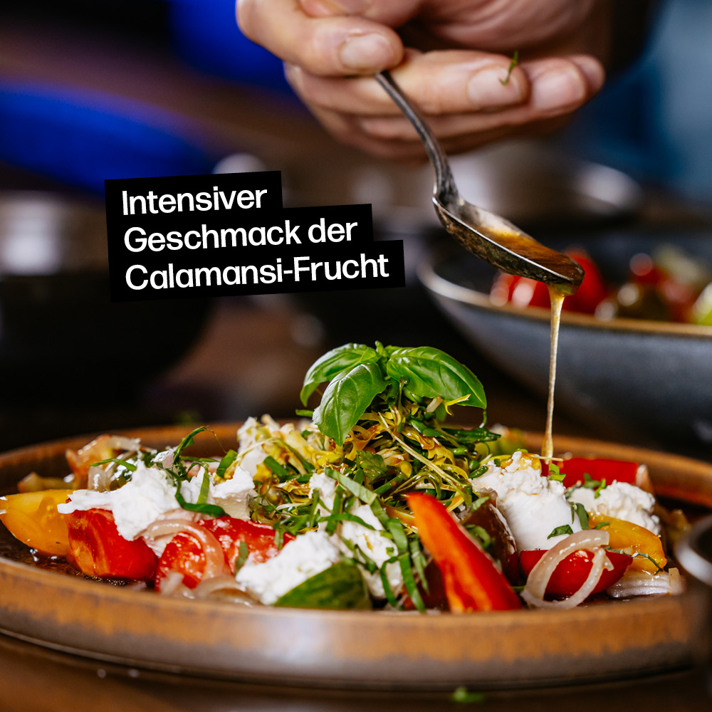 Calamansi Balsamessig mit intensivem Geschmack der Calamansi Frucht