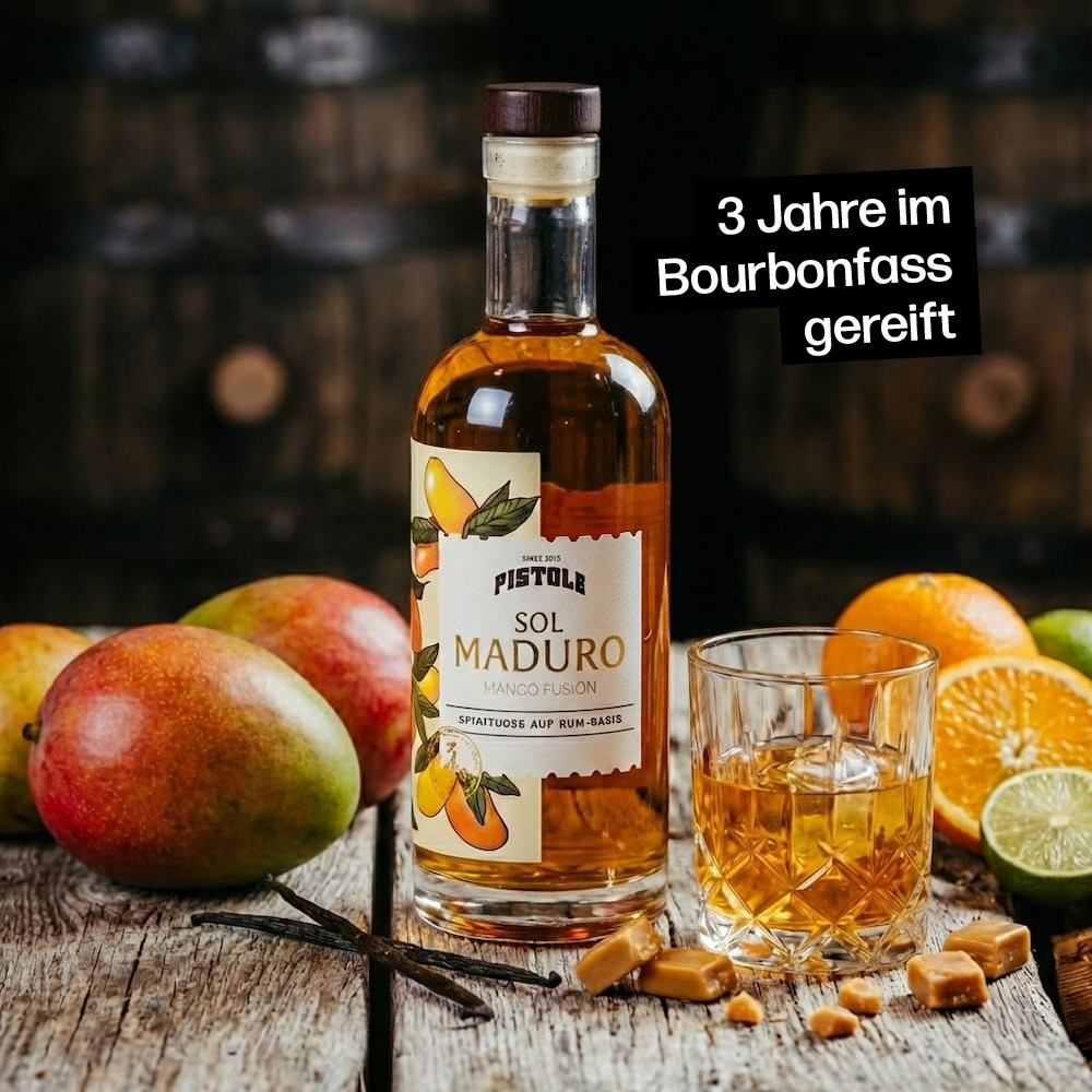 Mango Rum 3 Jahre im Bourbonfass gereift