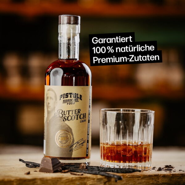 Pistole Hardcore-Food Butterscotch garantiert 100% natürliche Premium-Zutaten
