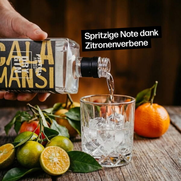 Gin Calamansi mit spritziger Note dank Zitronenverbene