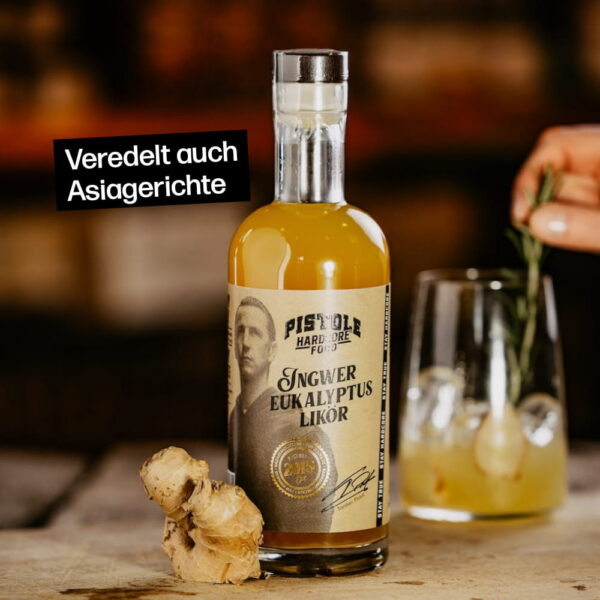 Ingwer Eukalyptus Likör veredelt Asiagerichte