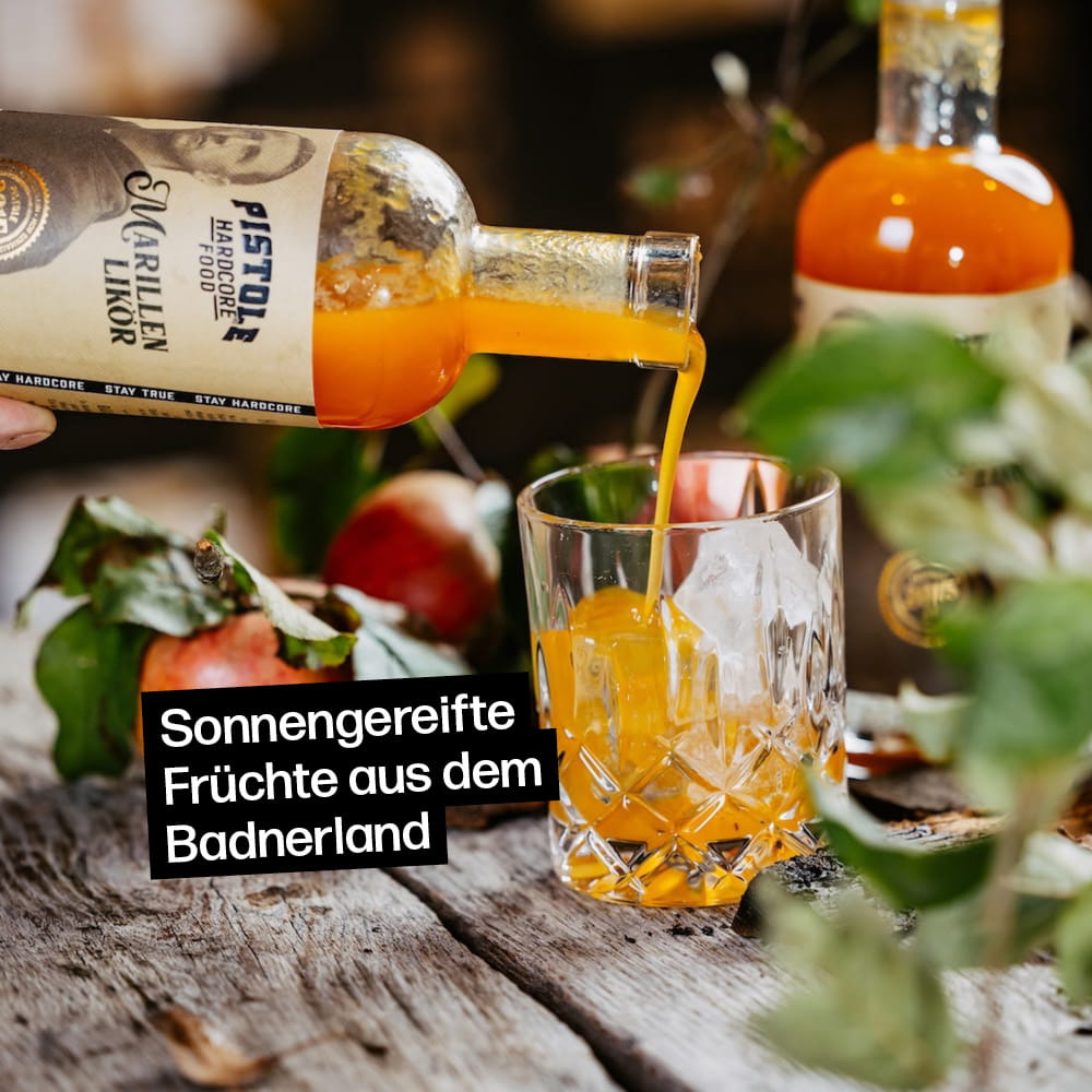 Marillenlikör aus sonnengereiften Früchen aus dem Badnerland