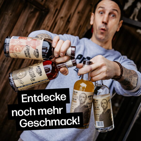 Entdecke die Premium Liköre und Premium Obstler von Pistole Hardcore-Food