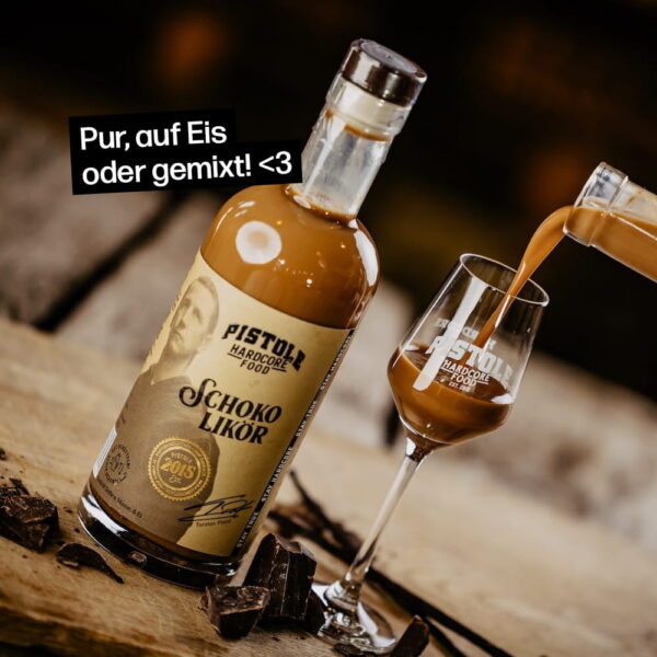 Schoko Likör pur auf Eis oder gemixt genießen