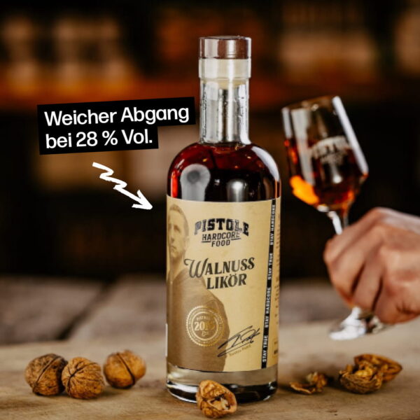 Walnuss Likör mit 28% Vol. Alkoholgehalt