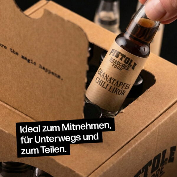 Zauberwürfel Granatapfel Chili ist ideal zum Mitnehmen für Unterwegs und zum Teilen